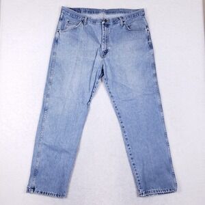 Wrangler Regular Fit Light Wash Jeans 40x30 Blue